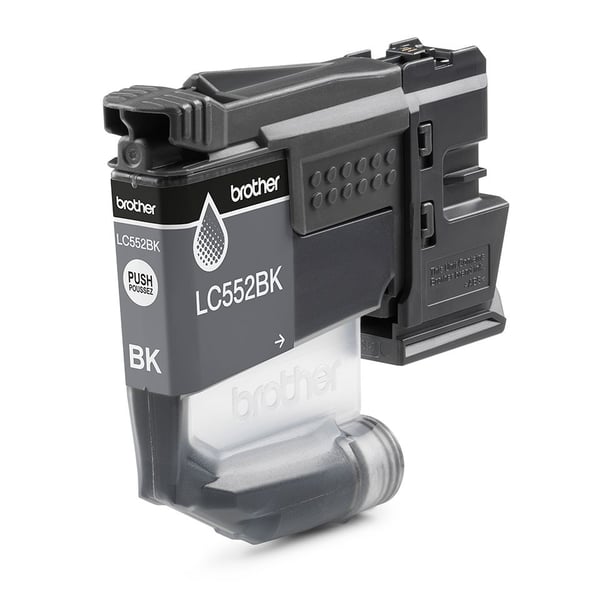 Brother LC552BK, High (L) Yield, Svart, Pigmentbaserat bläck, 1 styck, 550 sidor, Enpack