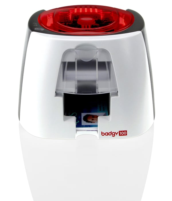 Badgy 100 - Plastkortskriver - farge - fargesublimering/termooverføring - CR-80 Card (85.6 x 54 mm) - inntil 225 kort/time (mono) / inntil 80 kort/...