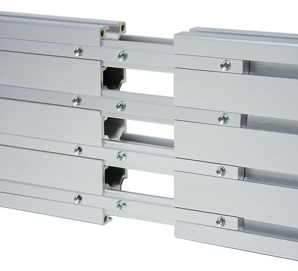 B-Tech BT8390-100/B, Kisko, Musta, Alumiini, 1000 mm, 30 mm, 120 mm