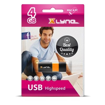 xlyne Wave - USB-flashstasjon - 4 GB - USB 2.0