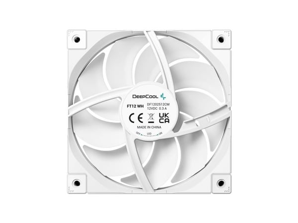 DeepCool FT12 WH kabinettvifte 12 cm hvit (1 stk.)