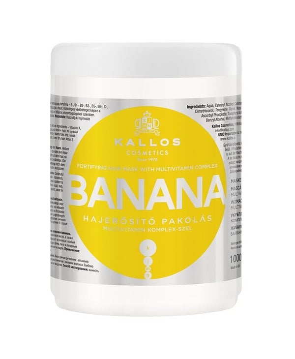 Kallos Banana With Multivitamin Complex Hair Mask 1000 ml