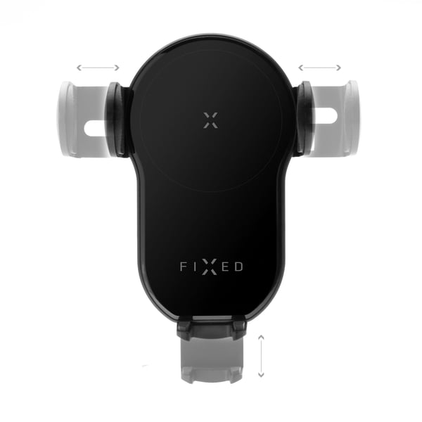 FIXED Matic - Trådlös laddningshållare för bil - automatisk + internt batteri - 30 mAh - 15 Watt - 1.1 A - QC 3.0 - svart
