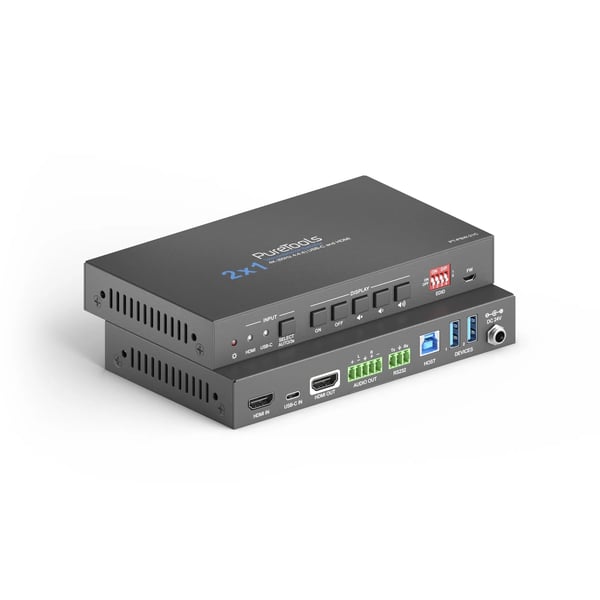 PureTools PT-PSW-21C, HDMI, USB Type-C, lajittelu, 60 Hz, 15 m, 2160p
