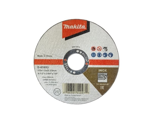 Makita - Skjæreplate - for rustfritt stål - 115 mm - grovkorn: WA46R