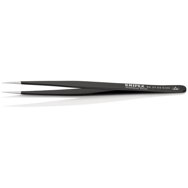 Knipex 92 21 03, Rostfritt stål, Svart, Spetsig, Rak, 15 g, 8 mm