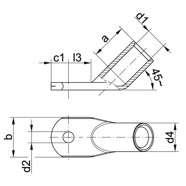 Klauke 44R1045, 25 mm ², M10, 25 styck