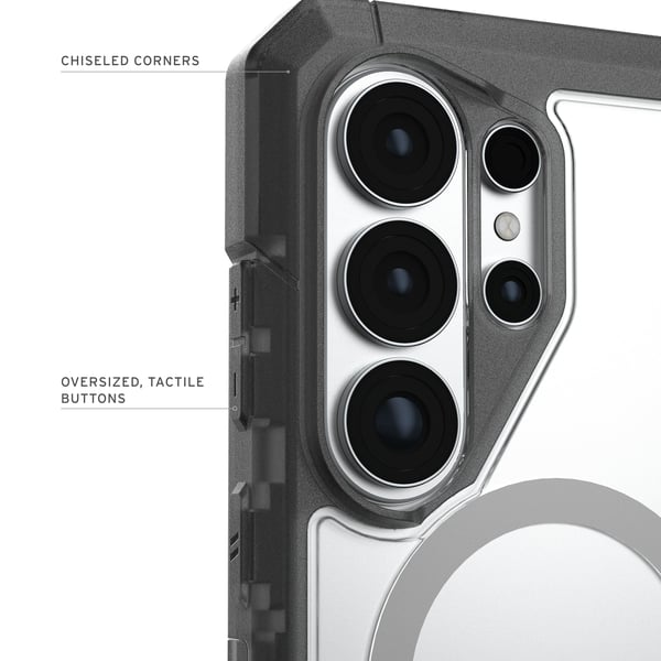 UAG - Trooper w/Magnet Cover - Clear/Ash - Samsung S26 Ultra