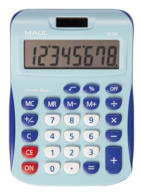 MAUL MJ 550, Lomme, Skjerm, 8 sifre, 1 linjer, Batteri, Blå