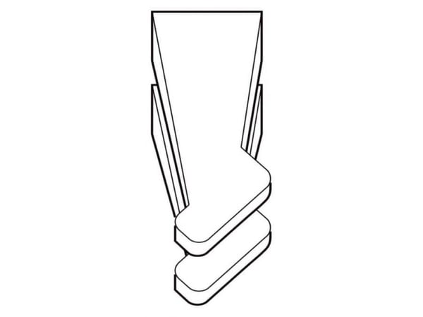 Knipex 92 01 03, Rustfritt stål, Rustfritt stål, Flat, Rett, 15 g, 10 mm