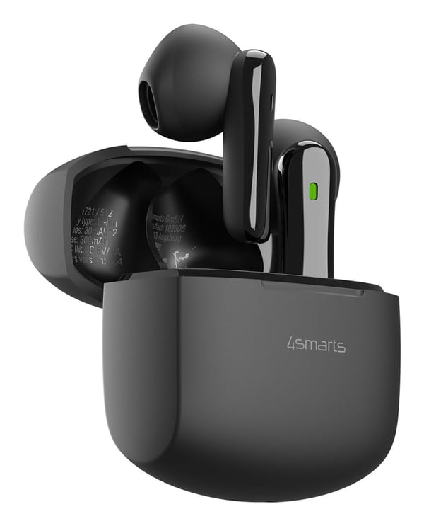 4smarts SkyBuds Air, True Wireless Stereo (TWS), Samtale/Musikk/Sport/Hverdag, 40 g, Hodesett, Svart