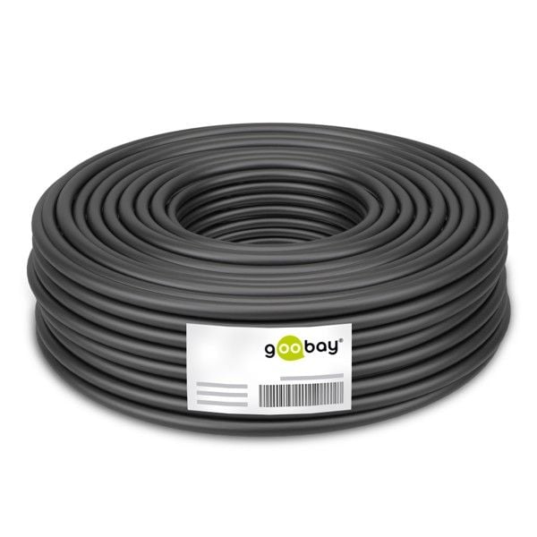 ROLINE Coaxial Cable RG-59, 75 Ohm, 100m, 100 m, RG-59, Svart ROLINE Coaxial Cable RG-59, 75 Ohm, 100m, 100 m, RG-59, Svart