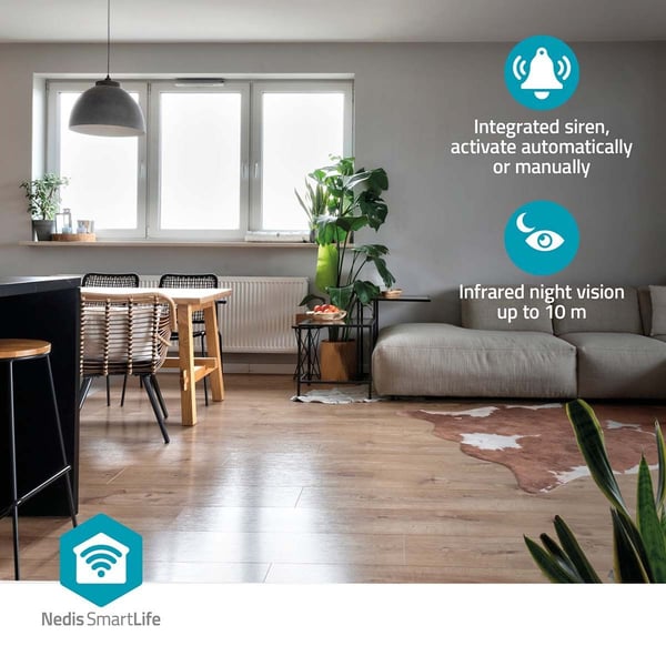 Nedis SmartLife innendørs IP-kamera 3MP Full HD 1296p