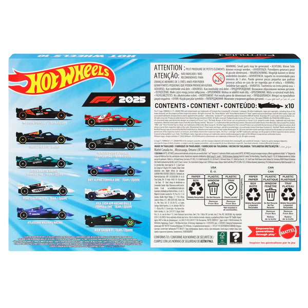Hot Wheels F-1 Racing 1:64 10-Pack