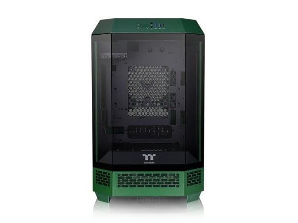 Thermaltake The Tower 300 - Mikrotårn - mini ITX / micro ATX - sidepanel med vindu (herdet glass) - ingen strømforsyning - kappløpsgrønn - USB/lyd