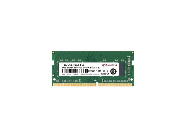 Transcend - DDR4 - modul - 8 GB - SO DIMM 260-pin - 2666 MHz / PC4-21300 - CL19 - 1.2 V - ej buffrad - icke ECC