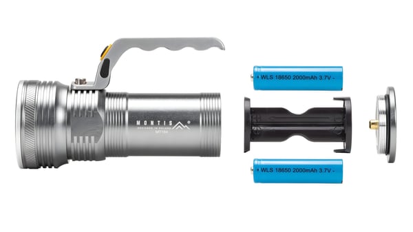 Montis MT154 uppladdningsbar LED-strålkastare 5 W, aluminium