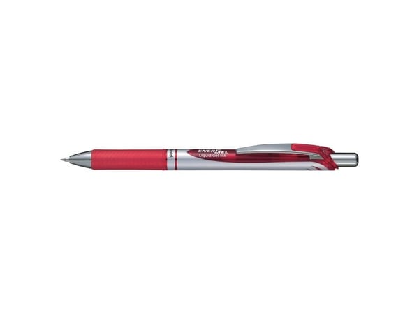 Pentel EnerGel XM Klick - Rulleballpenn - rød - gelblekk - 0.7 mm - medium - retraktil