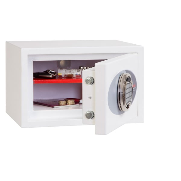 Phoenix Safe Co. Fortress SS1181K, Frittstående safe, 7 l, Hvit, Nøkkel, Stål, Gulv/vegg