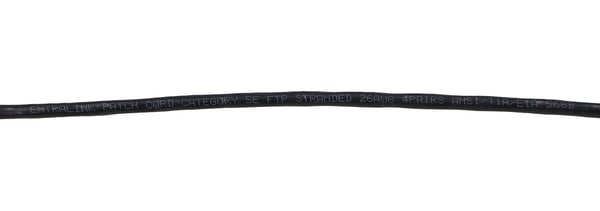 Extralink - Patch-kabel - RJ-45 (hane) till RJ-45 (hane) - 1 m - 5.6 mm - FTP - CAT 5e - inomhus, formpressad, hakfri - svart