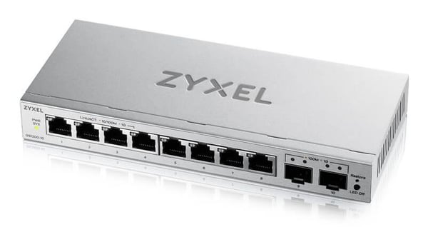 Zyxel GS1200v3 Series GS1200-10v3 - Switch - Styrt - 8 x 10/100/1000 + 2 x Gigabit SFP - stasjonær