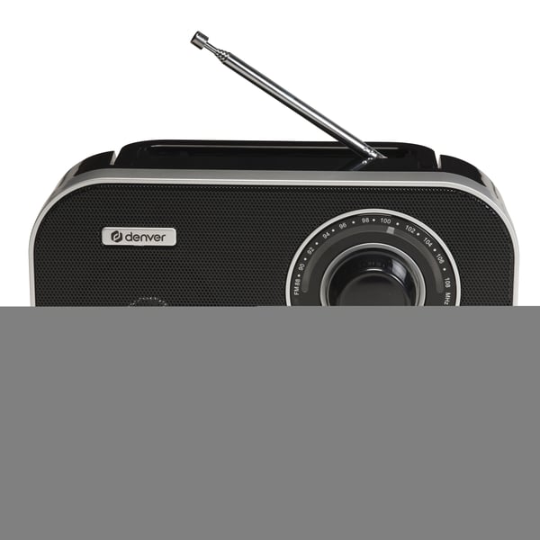 Denver TR-51 FM-radio med analog tuning, svart