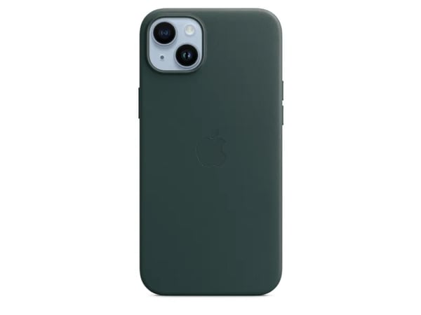 Apple iPhone 14 Plus -nahkakuori MagSafe-tuella, metsänvihreä
