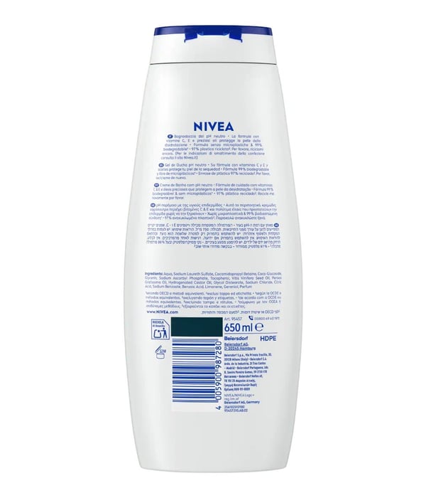 Nivea Duschgel Care Orange 650 ml