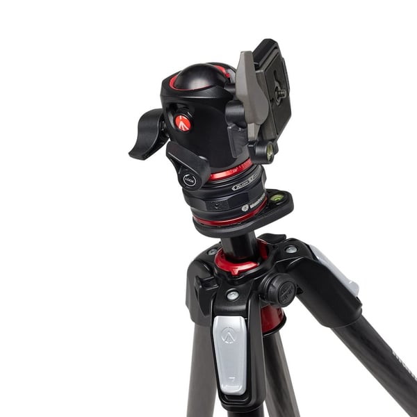 Manfrotto MK055CXPRO4BHQR, 3 jalkoja, musta, Punainen, 185 cm, 2,94 kg