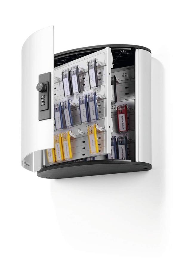 DURABLE KEY BOX CODE 54 - Nøkkelskap - 54 kroker - metallic sølv