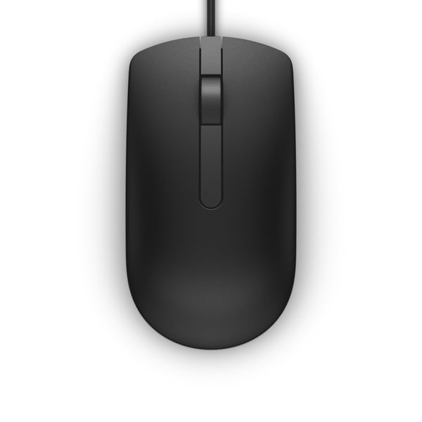 DELL MS116, Molempikätinen, Optinen, USB A-tyyppi, 1000 DPI, musta