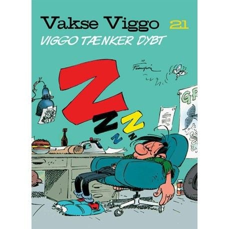 Våken Viggo 21: Viggo tenker dypt | Franquin | Språk: Dansk