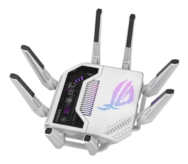 ASUS ROG Rapture GT-BE19000AI-reititin Wi-Fi 7 kolmikaistainen 10GbE valkoinen