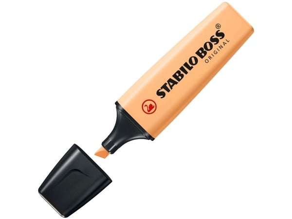 STABILO Boss Original Pastel, 1 styck, Orange, Mejselspets, Svart, Orange, Pale orange, Plast