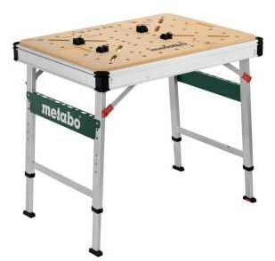 Metabo MWB 100, Beige, Metallic, Tre, rektangulær form, 4 ben, H-ben, 710 mm