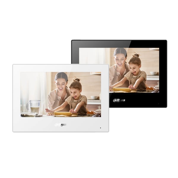 Dahua Pro Series - IP intercom station monitor - inomhus - trådlös, kabelansluten - 802.11b/g/n - 10/100 Ethernet - svart