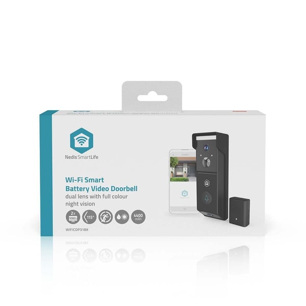 Nedis SmartLife videodörrklocka | batteri | 2x Full HD 1080p