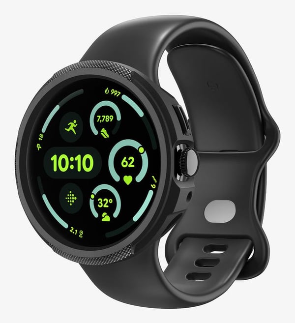 Spigen Liquid Air, Laatikko, SmartWatch, Musta, Google, Pixel Watch 4 (45mm), Termoplastinen polyuretaani (TPU)