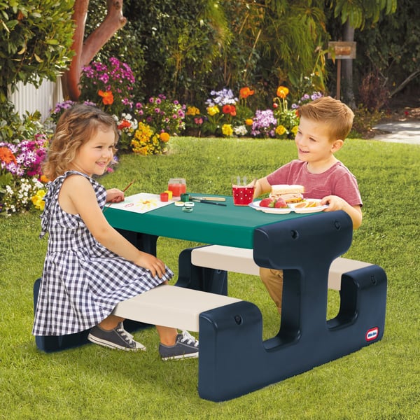 Little Tikes Easy Store Picnic Table, Utomhus, Multifärg, Plast, Polen, Pojke/flicka, 2 År