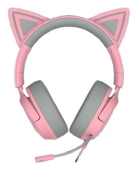Razer Kraken Kitty V3 X, Langallinen, 20 - 28000 Hz, Pelaaminen, 270 g, Kuulokkeet, Vaaleanpunainen