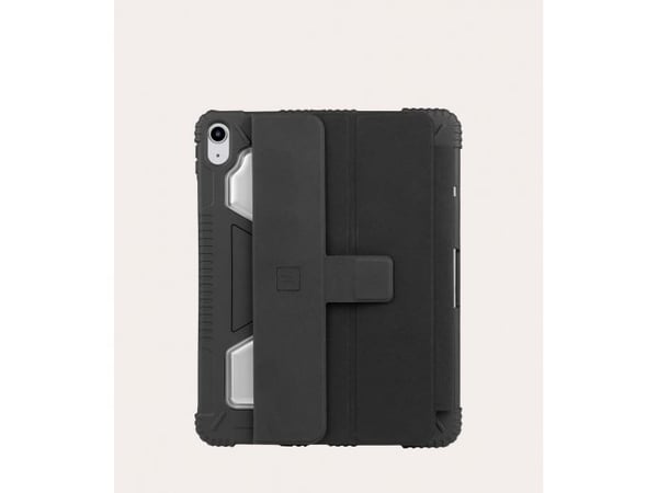 "Tucano Educo Case - panssaroitu kotelo iPad 10.9"" (2022) w/Magneetti & Stand up Apple Pencil Holder (musta)"