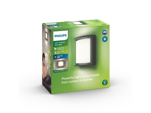 Philips myGarden Vegglampe, Vegglys, Antrasitt, Hvit, Aluminium, II, Tidsriktig, Moderne