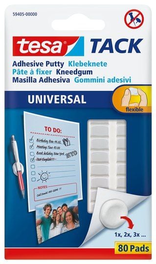 TESA TACK, Monteringsplatta, Vit, inomhus, papper, Blåsa