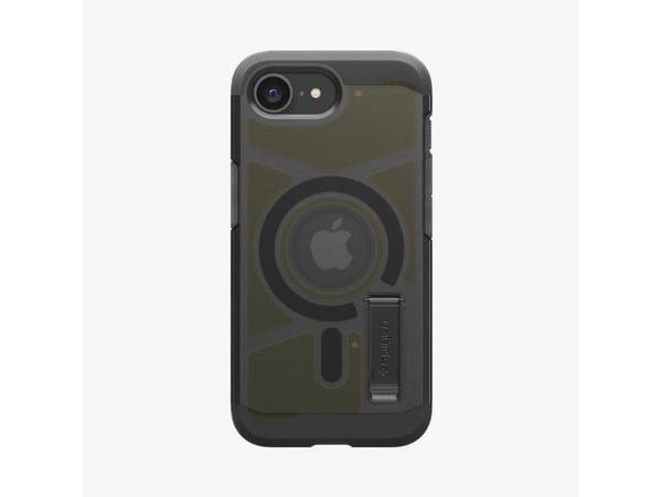 Spigen Tough Armor AI (MagFit), kansi, Apple, iPhone 16e, 15,5 cm (6,1"), musta, harmaa