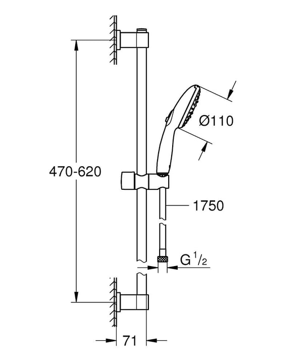 GROHE Vitalio Start 110, 1 styck