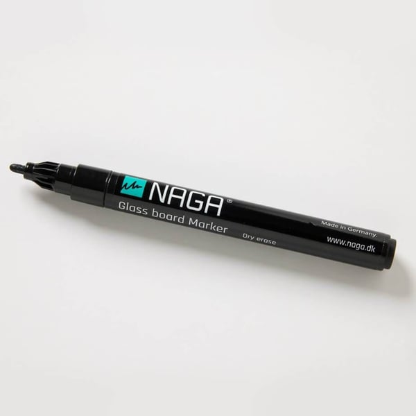 Chalkmarker NAGA hvid 2 mm - til glastavler - (2 stk.)