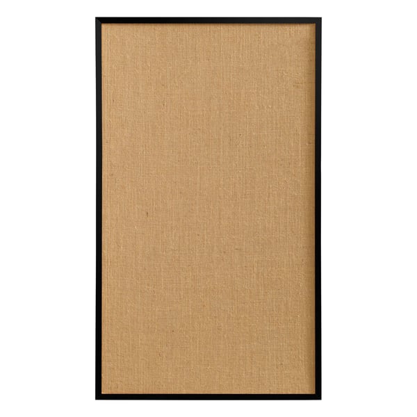 Opslagstavle hessian med ramme i sort MDF 100x60 cm
