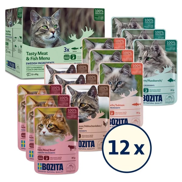 Bozita Pouch HiG Multibox Meat & Fish Menu