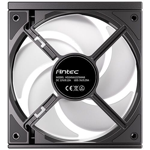 Antec 0-761345-40048-0, Fan, 12 cm, 800 RPM, 1800 RPM, 43,2 m³/h, Svart