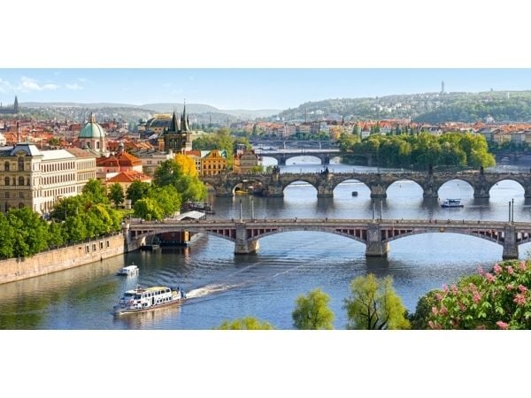 Castorland Vltava Bridges in Prague 4000 pcs, 4000 styck, Stad, 9 År